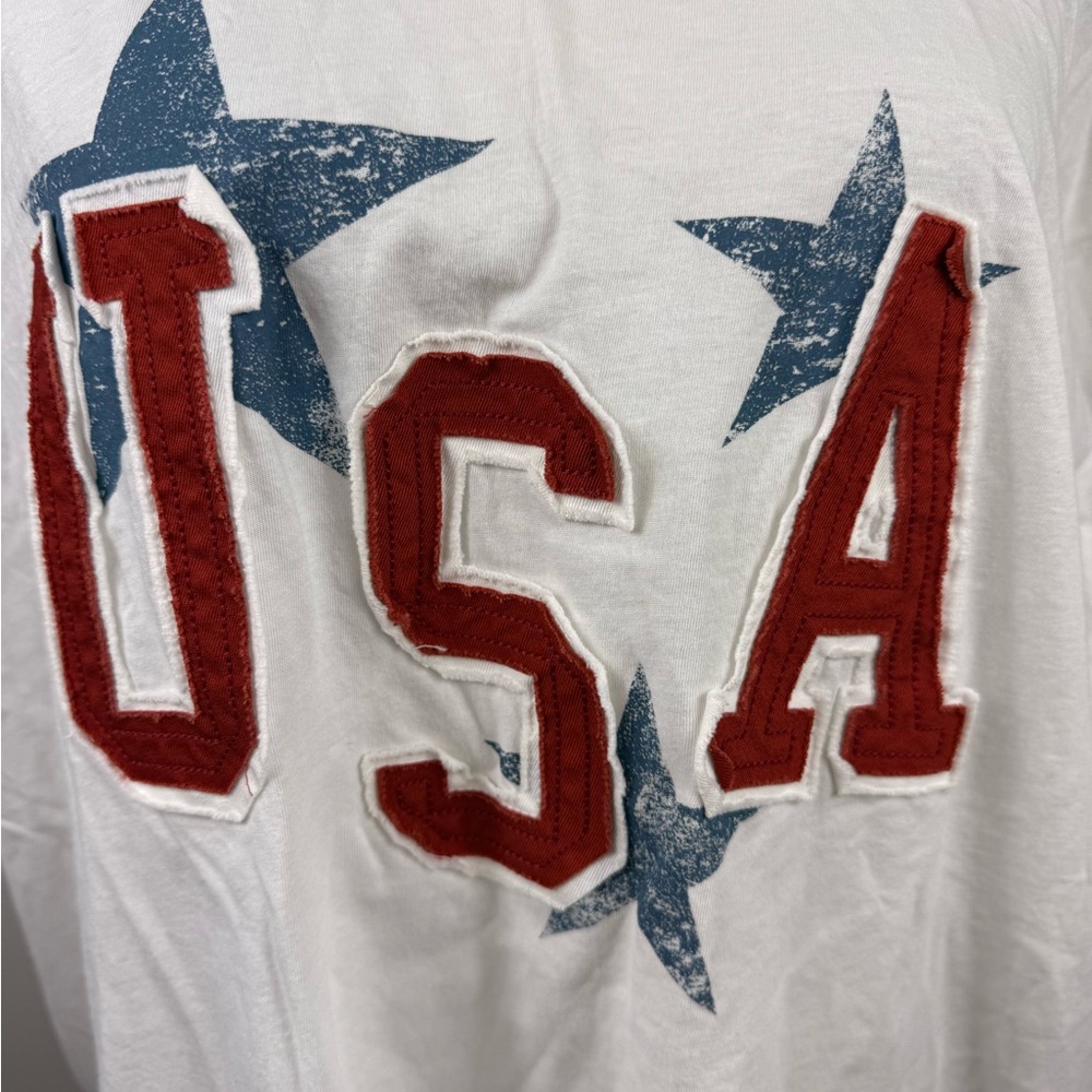 NWT Torrid white relaxed fit T-shirt with USA applique size 3-3X/22-24 - Picture 3 of 9